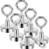 Unyqoos® Set van 6 krachtige neodymium magneethaken voor veelzijdig ophangen