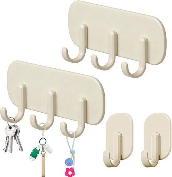 550x567-112.jpg Unyqoos® Magnetische sleutelhouders set met haken voor keuken en koelkast