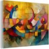 Unyqoos® Kleurrijke moderne glazen wanddecoratie voor elke kamer in huis