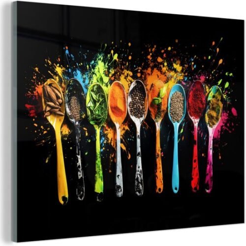 Unyqoos® Moderne muurschildering met kleurrijke print voor stijlvolle decoratie