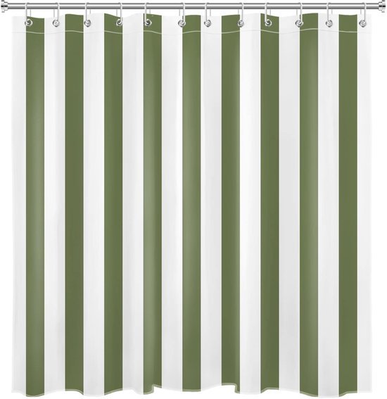 550x567-47.jpg Unyqoos® Waterafstotend wit gestreept douchegordijn voor een moderne badkamerstijl