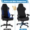 Unyqoos® Set van vier stretchbare hoezen voor gaming stoelen met armleuningen