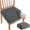550x567-75.jpg Unyqoos® Set van 4 waterdichte stoelhoezen voor eetkamerstoelen in donkergrijs
