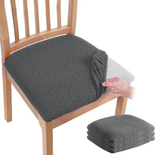 550x567-75.jpg Unyqoos® Set van 4 waterdichte stoelhoezen voor eetkamerstoelen in donkergrijs