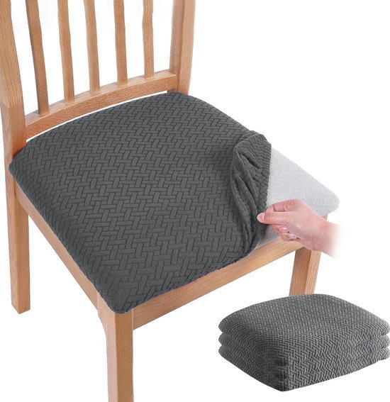 550x567-75.jpg Unyqoos® Set van 4 waterdichte stoelhoezen voor eetkamerstoelen in donkergrijs
