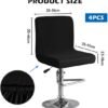 550x567-76.jpg Unyqoos® Set van 4 zwarte stretch stoelhoezen voor eetkamerstoelen met rugleuning