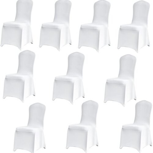 Unyqoos® Elastische witte stoelhoezen set van 10 voor feesten en evenementen