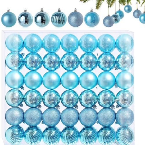 550x567-91.jpg Unyqoos® Set van 42 ijsblauwe mini-kerstballen met zes unieke designs