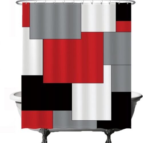 Unyqoos® Stijlvolle en Wasbare Douchegordijnset met Anti-Schimmel Bescherming en 12 Ringen, 180x200 cm