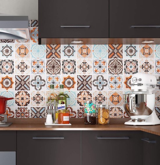 550x568-17.jpg Unyqoos® Waterbestendige zelfklevende mozaïektegelfolie voor keuken en badkamer 40 cm x 5 m