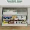 550x568-36.jpg Unyqoos ® Verstelbare Telescopische Keukenlade voor Eenvoudige Opslag en Organisatie in Huis