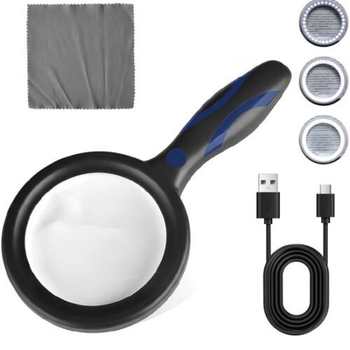 Unyqoos® Handige leesloep met LED-verlichting en USB-oplaadbare functie voor dagelijks gebruik