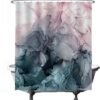 Unyqoos® Stijlvol Douchegordijn Met Pastelkleurige Aquarelprint, Anti-Schimmel, Waterafstotend, Inclusief Ringen, 180 x 200 cm