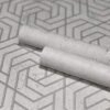 550x569-19.jpg Unyqoos® Stijlvol vliesbehang met betonlook in metallic wit en zilver tinten