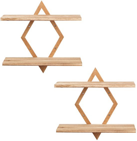 550x569-30.jpg Unyqoos® Stijlvolle wandplanken set met diamantvormig design voor moderne inrichting