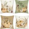 550x569-50.jpg Unyqoos® Set van 4 decoratieve herfstkussenhoezen met pompoenontwerp voor huis en tuin