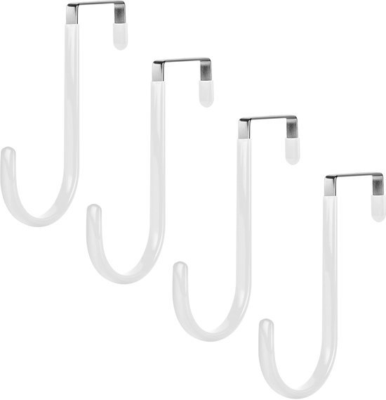 550x569-60.jpg Unyqoos® Set van 4 multifunctionele witte deurhaken voor diverse opbergmogelijkheden
