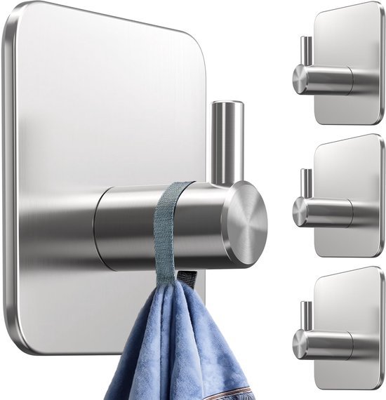 550x570-20.jpg Unyqoos® Set van 4 zelfklevende roestvrijstalen haken voor badkamer en keuken