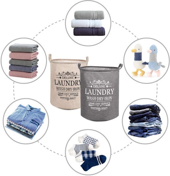 Unyqoos® Stijlvolle en Praktische Wasmand Set voor Efficiënt Wasbeheer en Opslag