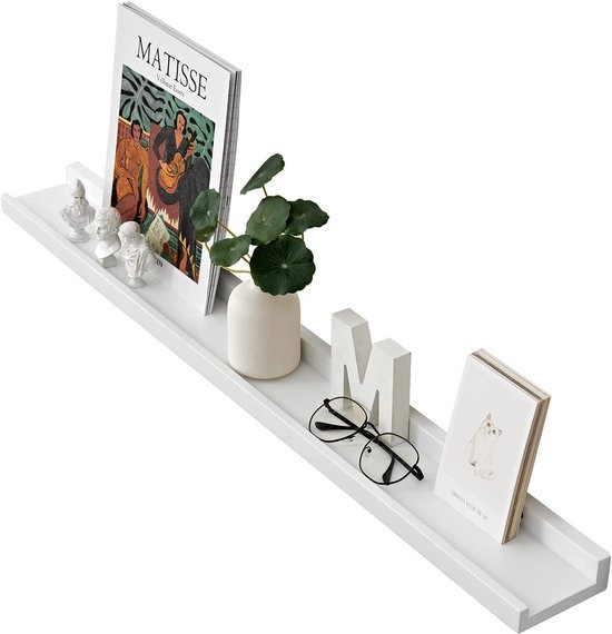 Unyqoos® Stijlvol Zwevend Wandrek van Eikenhout voor Decoraties en Fotolijsten