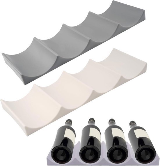 550x570-34.jpg Unyqoos® Stapelbare antislip flessenhouders voor koelkast en keukenopslag
