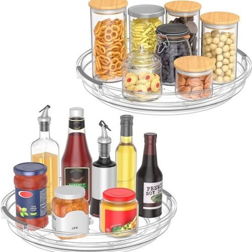550x570-37.jpg Unyqoos® Set van twee draaiplateaus voor keuken en koelkast met antislip en 360 graden rotatie