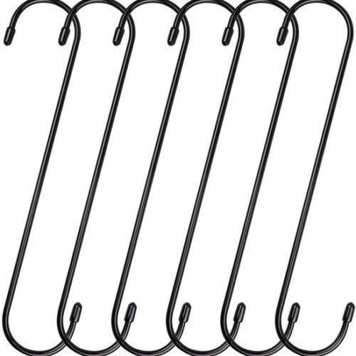550x570-42.jpg Unyqoos® Zwarte metalen S-haken set van 6 stuks voor veelzijdig gebruik binnen en buiten