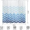 550x571-17.jpg Unyqoos® Stijlvol textiel douchegordijn met blauw-wit kleurverloop en chevron patroon