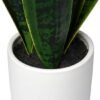 Unyqoos® Decoratieve kunstplant Sansevieria in stijlvolle keramische pot voor elk interieur