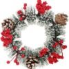 550x571-36.jpg Unyqoos® Set van twee feestelijke kransen met dennenappels en bessen voor Kerstmis