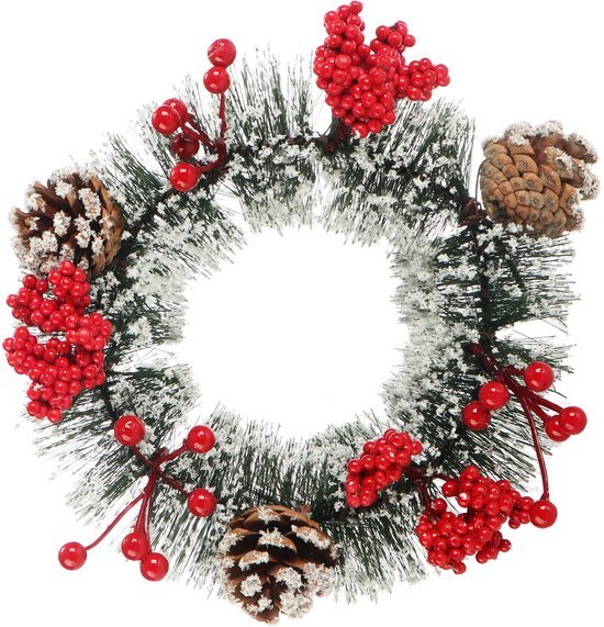 550x571-36.jpg Unyqoos® Set van twee feestelijke kransen met dennenappels en bessen voor Kerstmis