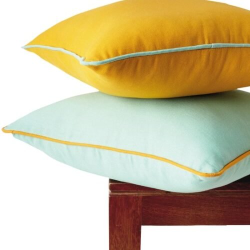 550x571-44.jpg Unyqoos® Tweekleurige kussenslopen set van 2 in mango en mintgroen voor moderne woonstijl