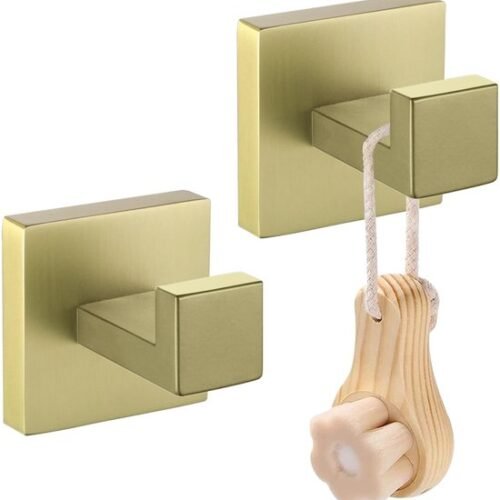550x571-46.jpg Unyqoos® Set van twee moderne wandhaken in geborsteld goud voor diverse ruimtes