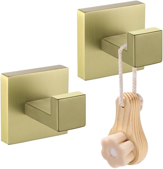 550x571-46.jpg Unyqoos® Set van twee moderne wandhaken in geborsteld goud voor diverse ruimtes