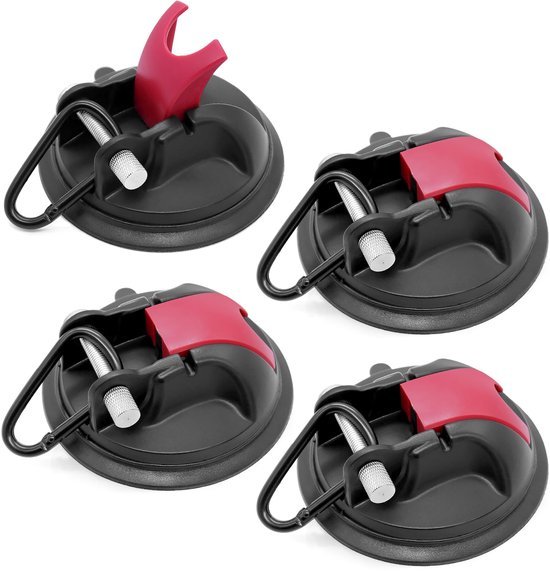 550x571-47.jpg Unyqoos® Set van vier zuignappen met D-haak voor veelzijdig gebruik op gladde oppervlakken
