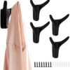 550x571-50.jpg Unyqoos® Set van 4 zwarte dubbele wandhaken voor diverse toepassingen in huis en kantoor