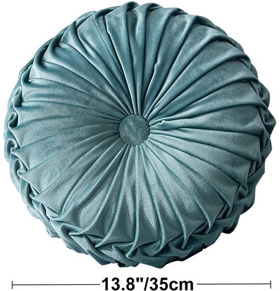 Unyqoos® Rond decoratief pompoenkussen met fluwelen hoes voor diverse interieurstijlen in huis en auto
