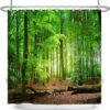 Unyqoos® Waterafstotend douchegordijn met 3D landschap print voor badkamer