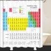 Unyqoos® Waterdicht polyester douchegordijn met uniek ontwerp en metalen ogen