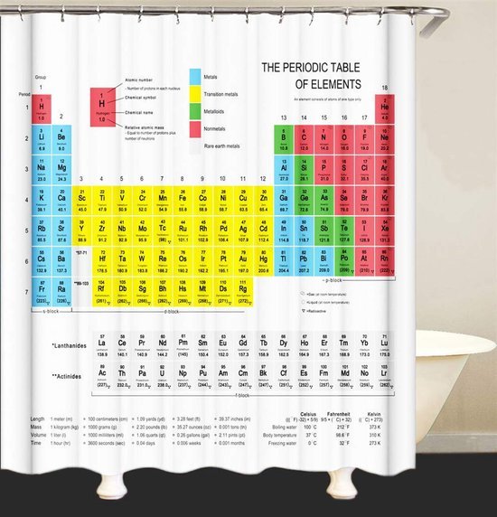 Unyqoos® Waterdicht polyester douchegordijn met uniek ontwerp en metalen ogen