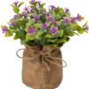 Unyqoos® Set van vier kleurrijke kunstplanten voor decoratie in huis of kantoor