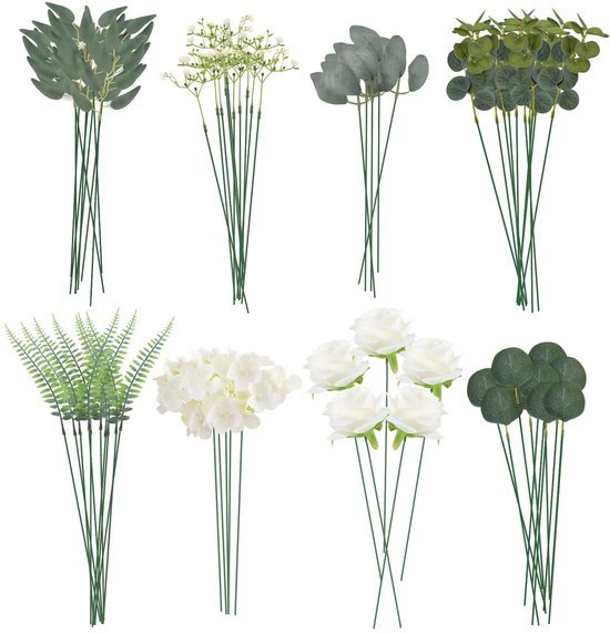 550x572-40.jpg Unyqoos® Uitgebreide set van 65 realistische kunstbloemen en takken voor veelzijdige decoratie