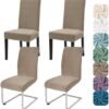 Unyqoos® Elastische Fluwelen Stoelhoezen Set van 4 voor Diverse Stoelen en Gelegenheden