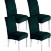 550x572-63.jpg Unyqoos® Set van 4 donkergroene stretch stoelhoezen voor veelzijdig gebruik in huis