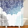 Unyqoos® Stijlvol Douchegordijn Met Boho Mandala Design En Waterafstotend Effect Voor Frisse Badkamerervaring
