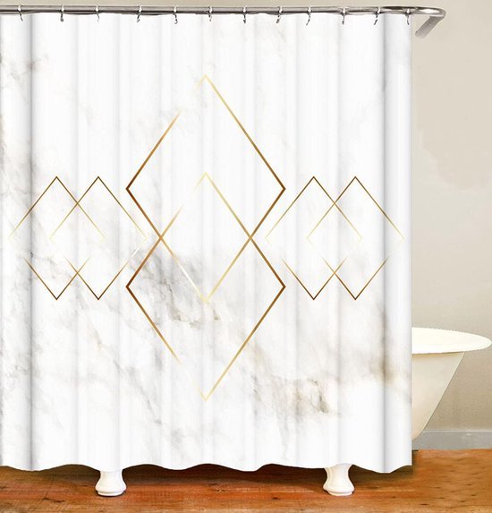 550x573-36.jpg Unyqoos® Luxueus Douchegordijn met Modern Marmerdesign en Antischimmeleffect voor Stijlvolle Badkamers