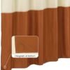 550x573-38.jpg Unyqoos® Waterdicht en zacht douchegordijn met magnetische zoom in crèmekleur en oranje