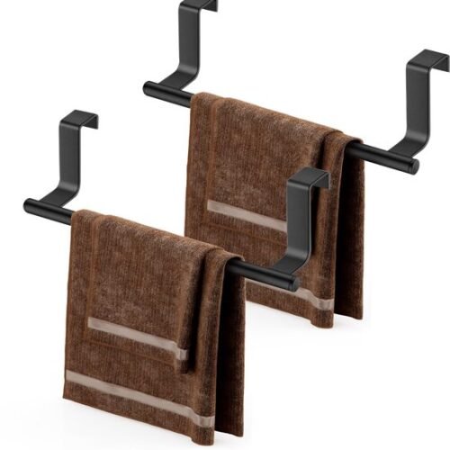 550x573-57.jpg Unyqoos® Set van twee zwarte roestvrijstalen handdoekhouders voor kastdeuren