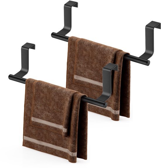 550x573-57.jpg Unyqoos® Set van twee zwarte roestvrijstalen handdoekhouders voor kastdeuren