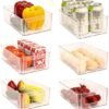 550x573-67.jpg Unyqoos® Transparante set van 6 multifunctionele opbergdozen voor koelkast en keuken